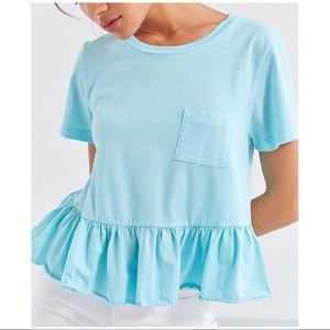 Urban Outfitters Truly Mad Peplum Babydoll Top